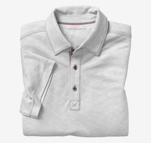 Vintage Slub Polo - Light Gray