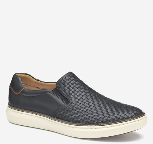 McGuffey 2 Woven Slip-On - Black Woven Full Grain
